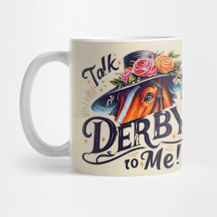 Funny Horse Derby Party Blue Mug